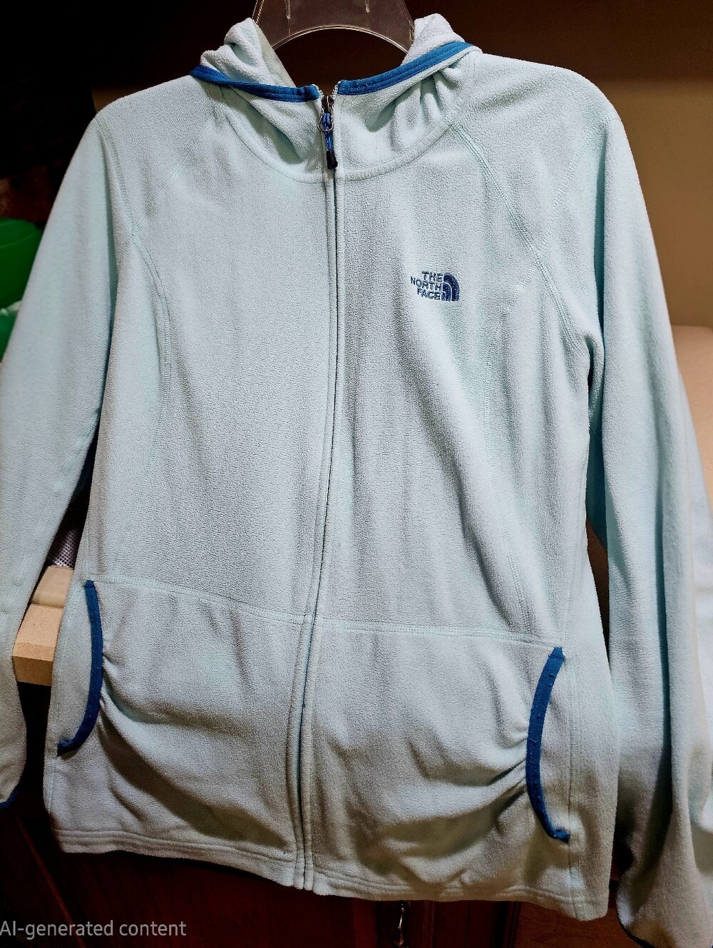 North Face Women's Arcata Full Zip Hoodie XL Glacier Blue EUC
